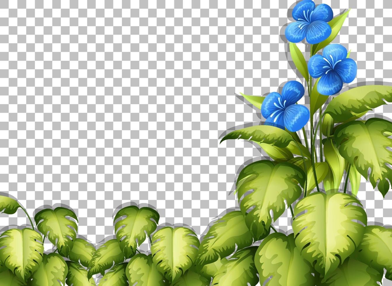 tropische bladeren en bloemen geïsoleerd vector