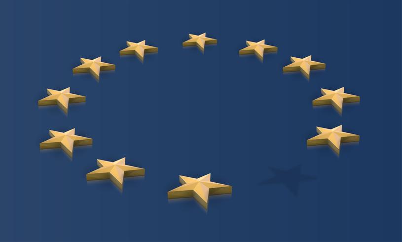 Ontbrekende ster van de EU-vlag, vector
