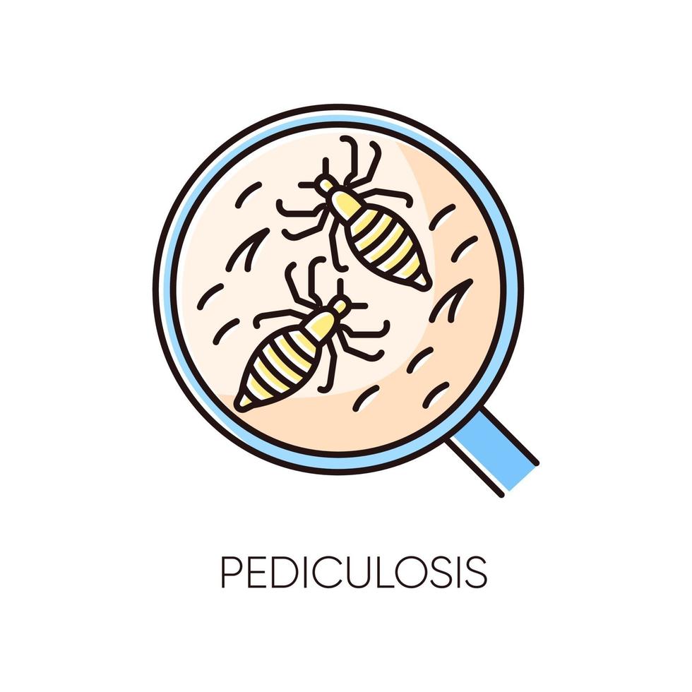 pediculosis rgb kleur icoon vector