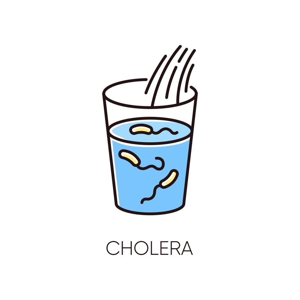 cholera rgb-kleurenpictogram vector