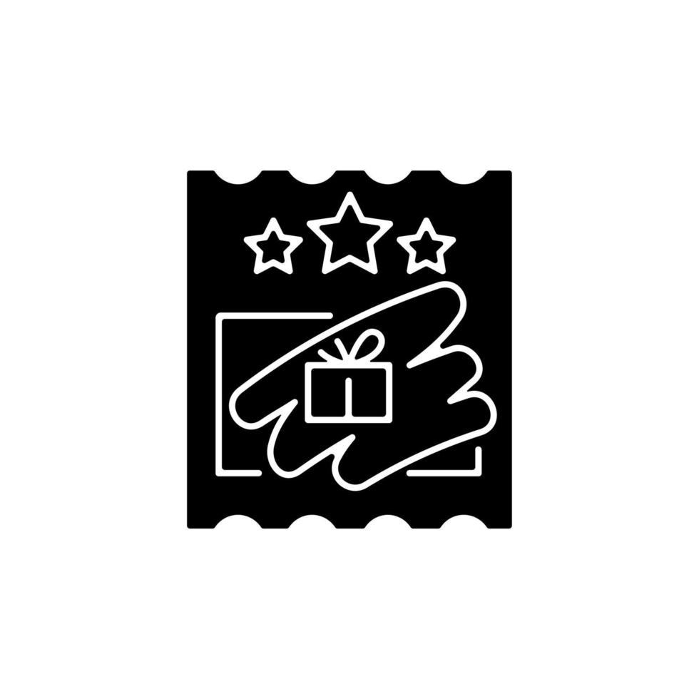 krasloten zwarte glyph-pictogram vector