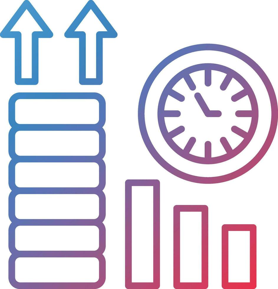 investering timing vector icoon