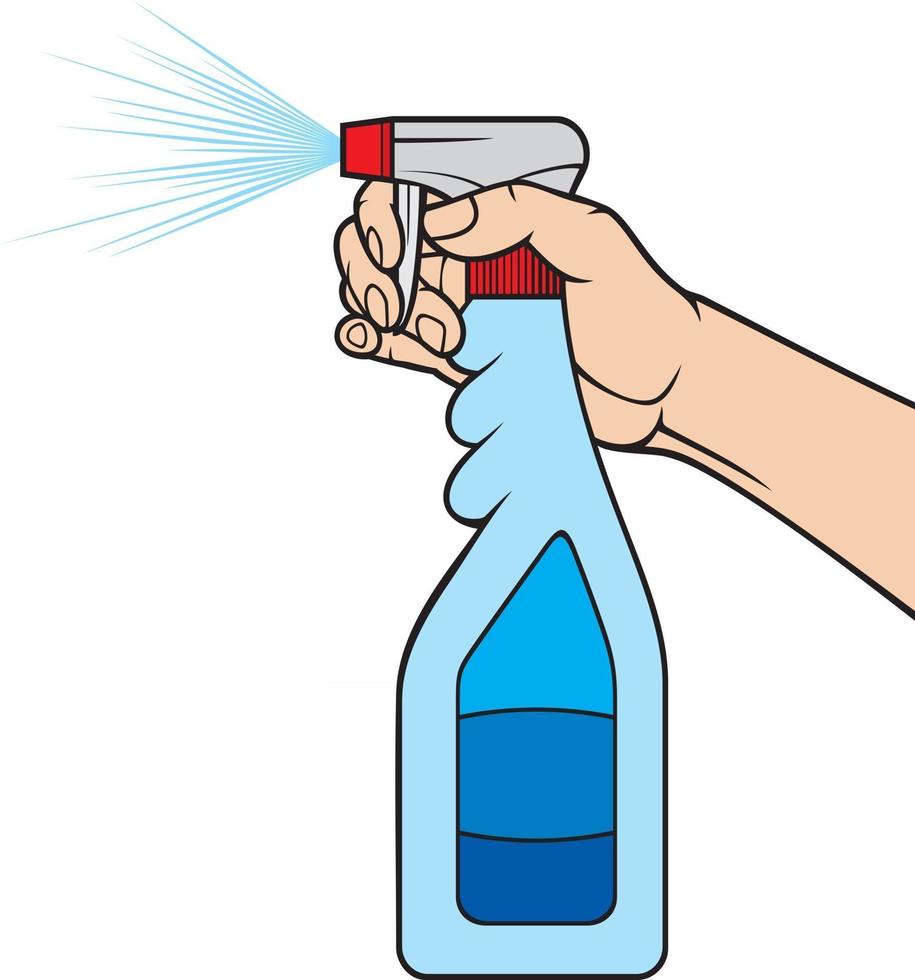 schoonmaak spray fles vector