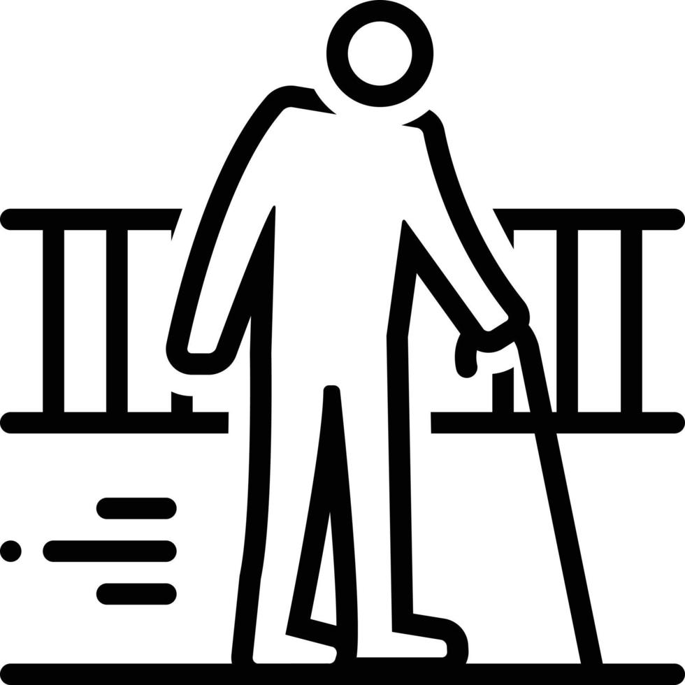 lijnpictogram voor leeftijdsdiscriminatie vector