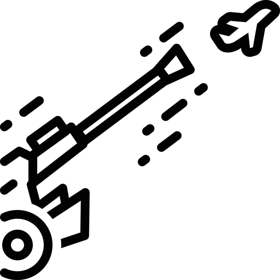 lijnpictogram voor luchtafweer vector