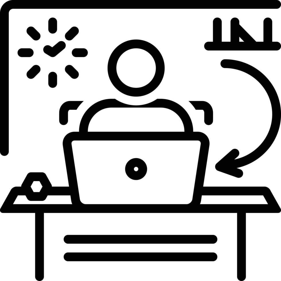 lijnpictogram voor backoffice vector