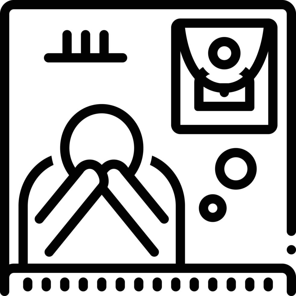 lijnpictogram voor nabestaanden vector