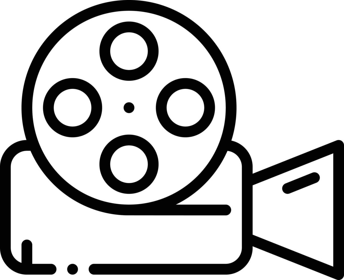 lijnpictogram voor videorol vector