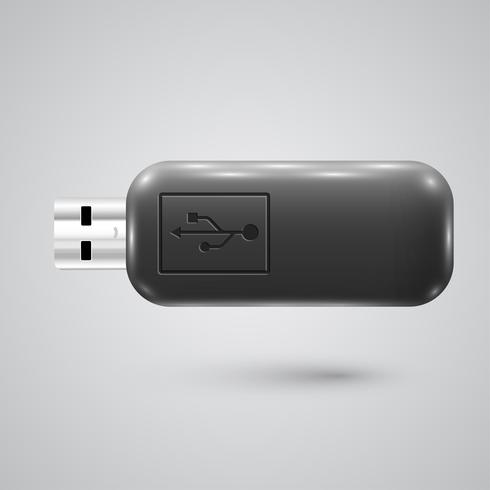 Realistische pendrive, vectorillustratie vector