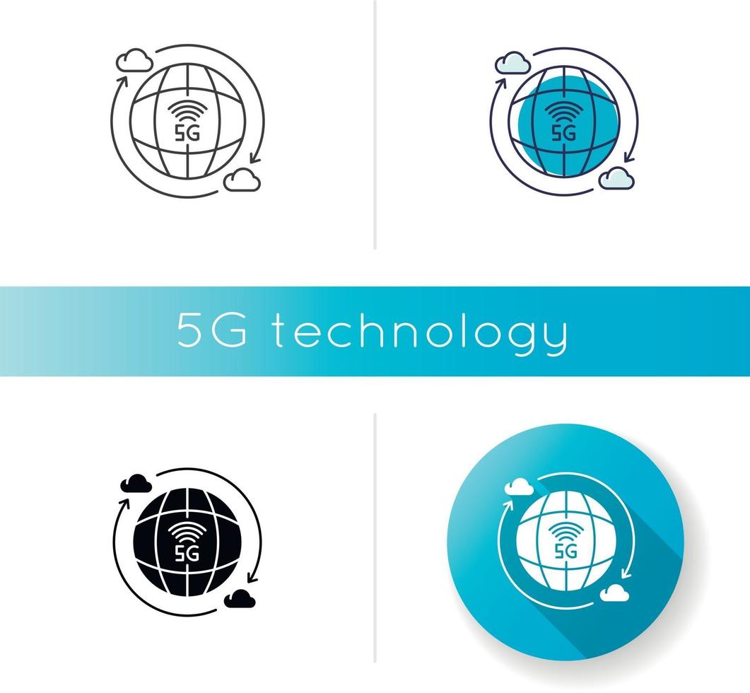 5g draadloze technologie icoon vector