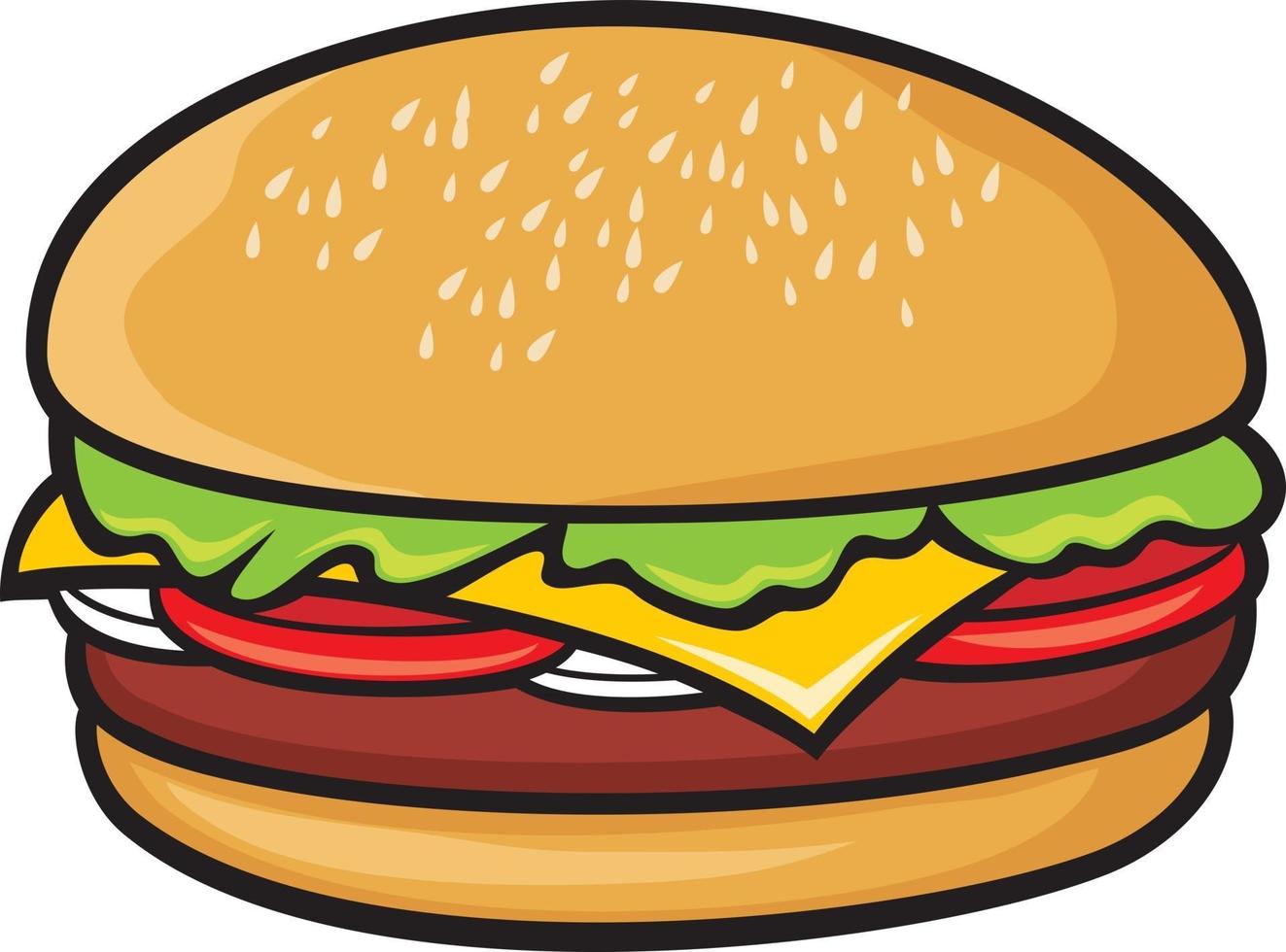 kleur hamburgerpictogram vector