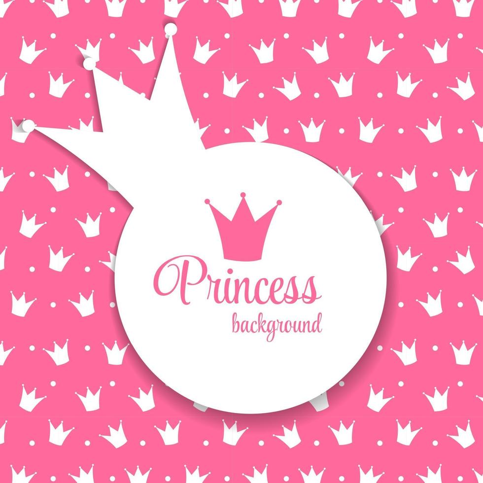 prinses kroon achtergrond vectorillustratie. vector