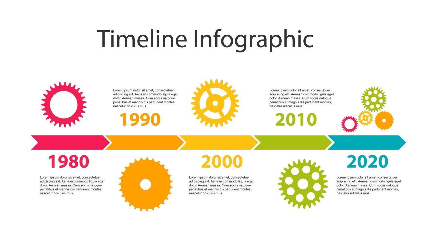 tijdlijn infographic sjabloon voor zakelijke vectorillustratie. vector