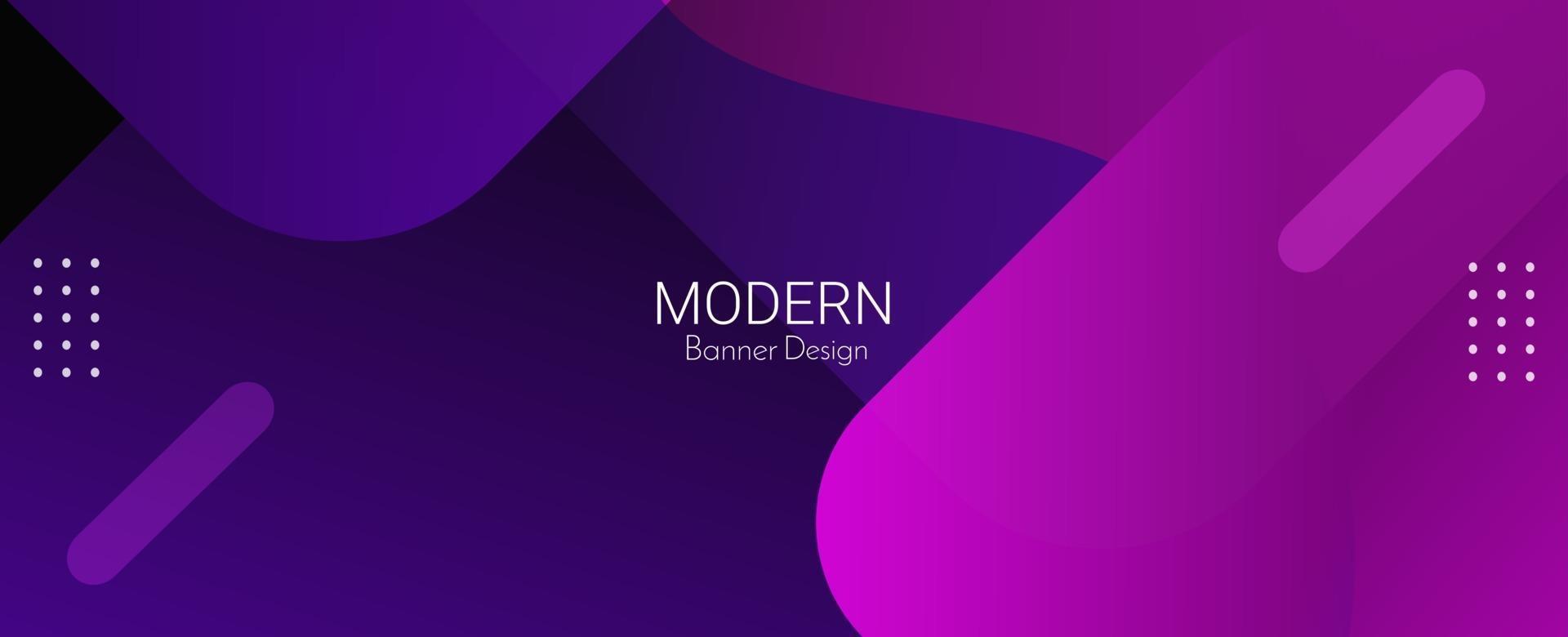 abstracte geometrische paarse stijlvolle gladde donkere banner achtergrond vector