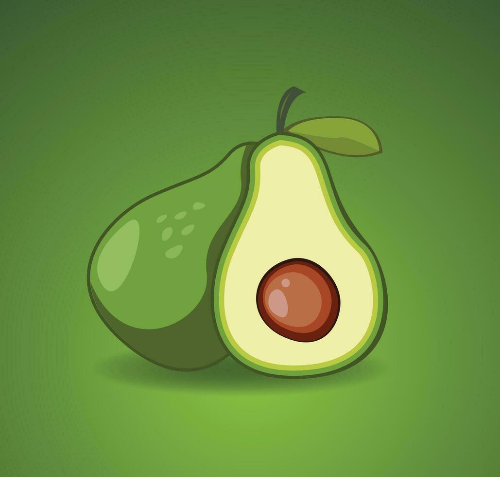 avocado , gezond ontwerp concept ,vers avocado groente, vector illustratie.