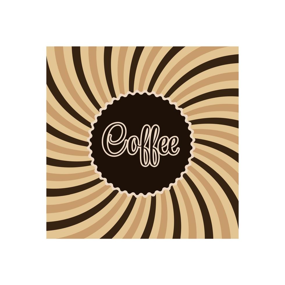 koffie abstracte hypnotische achtergrond. vector illustratie