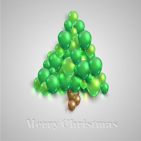 Kerstboom gemaakt door ballonnen, vector
