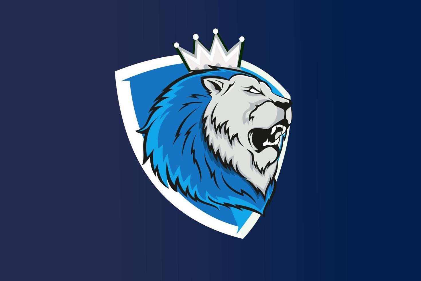 leeuw brullen e-sport team mascotte logo vector