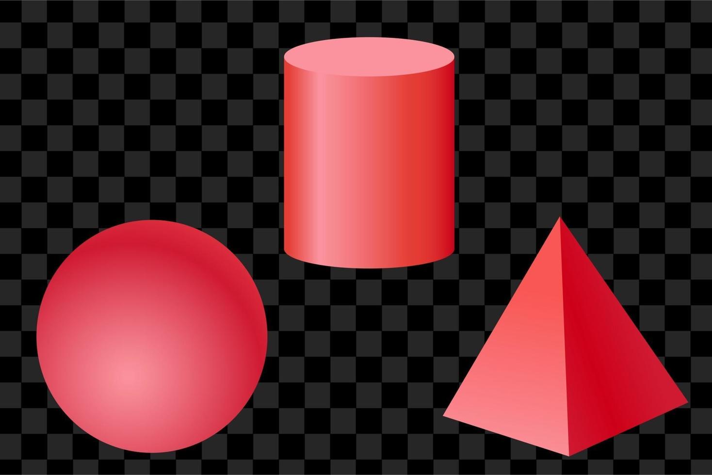 rood 3d element ontwerp vorm bol kubus grafisch bron bewerkbaar vector