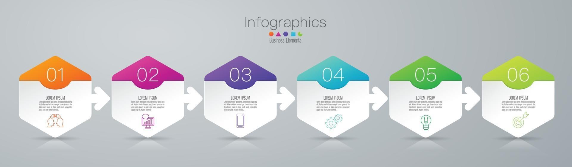 tijdlijninfographics en pictogrammen vector