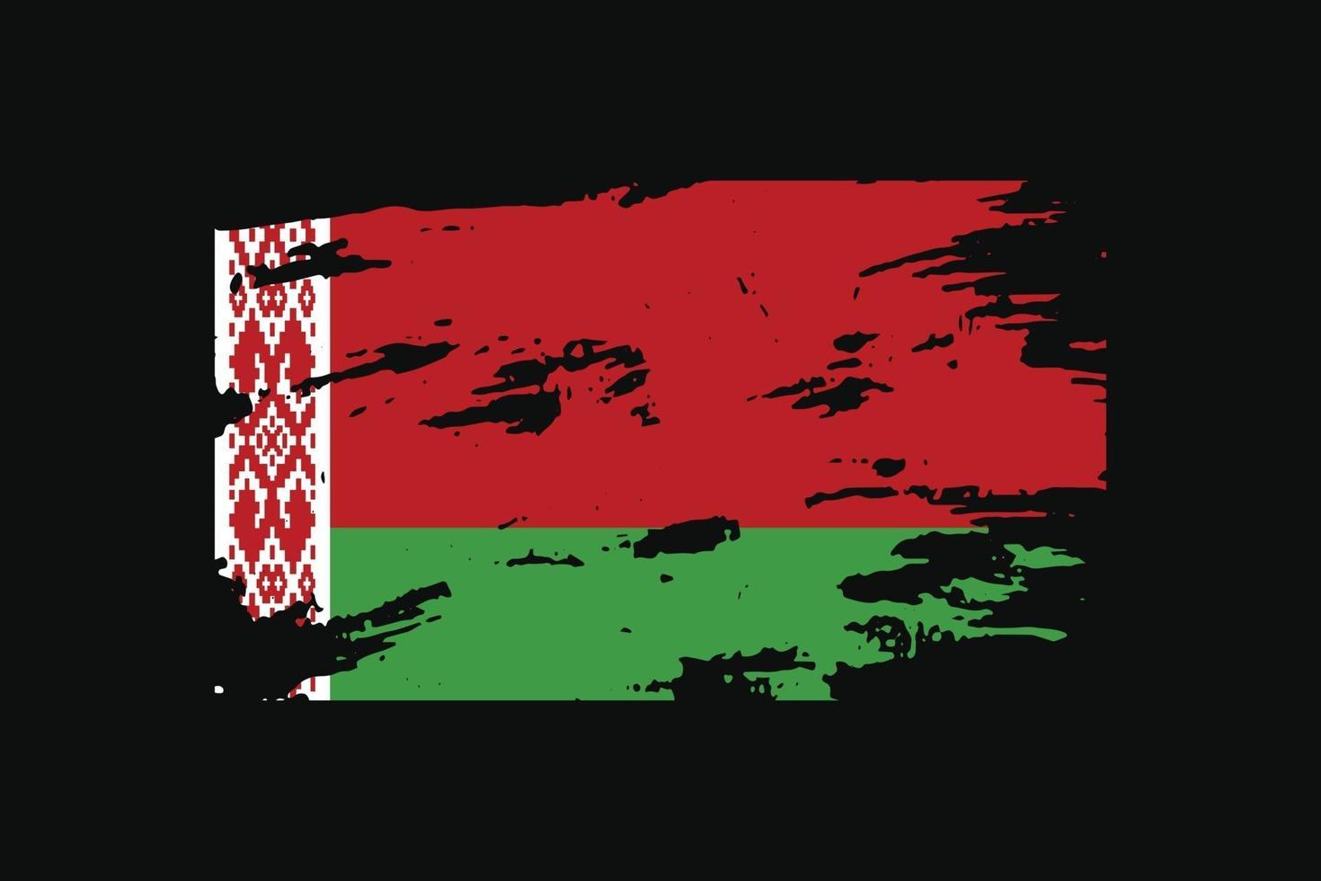 grunge-stijl vlag van wit-rusland. vectorillustratie. vector