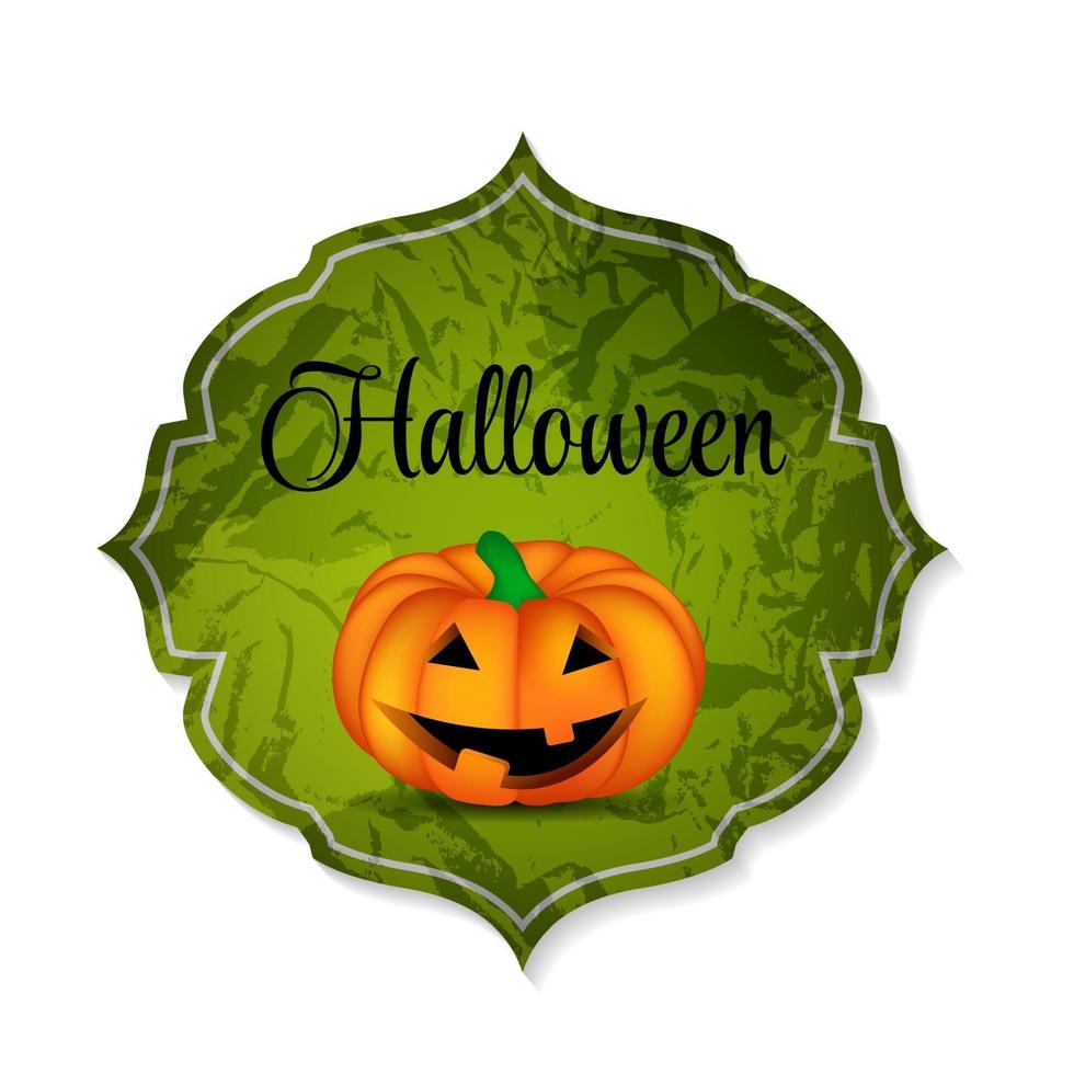 halloween achtergrond met pompoen vectorillustratie vector