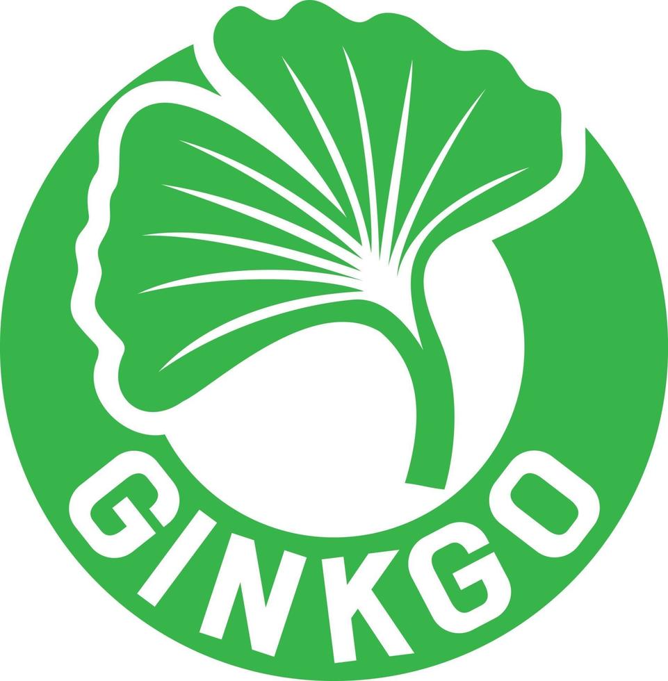 ginkgo biloba symbool vector