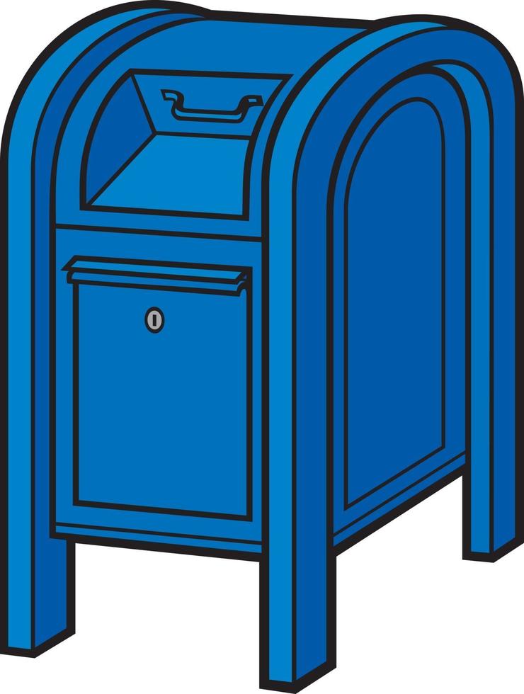 blauwe brievenbus vector