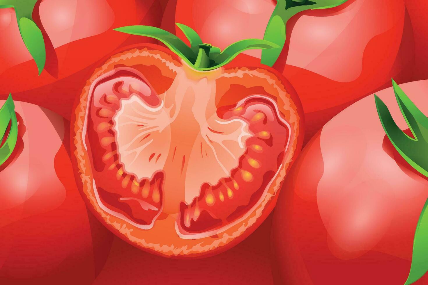 een veel van tomaten vector