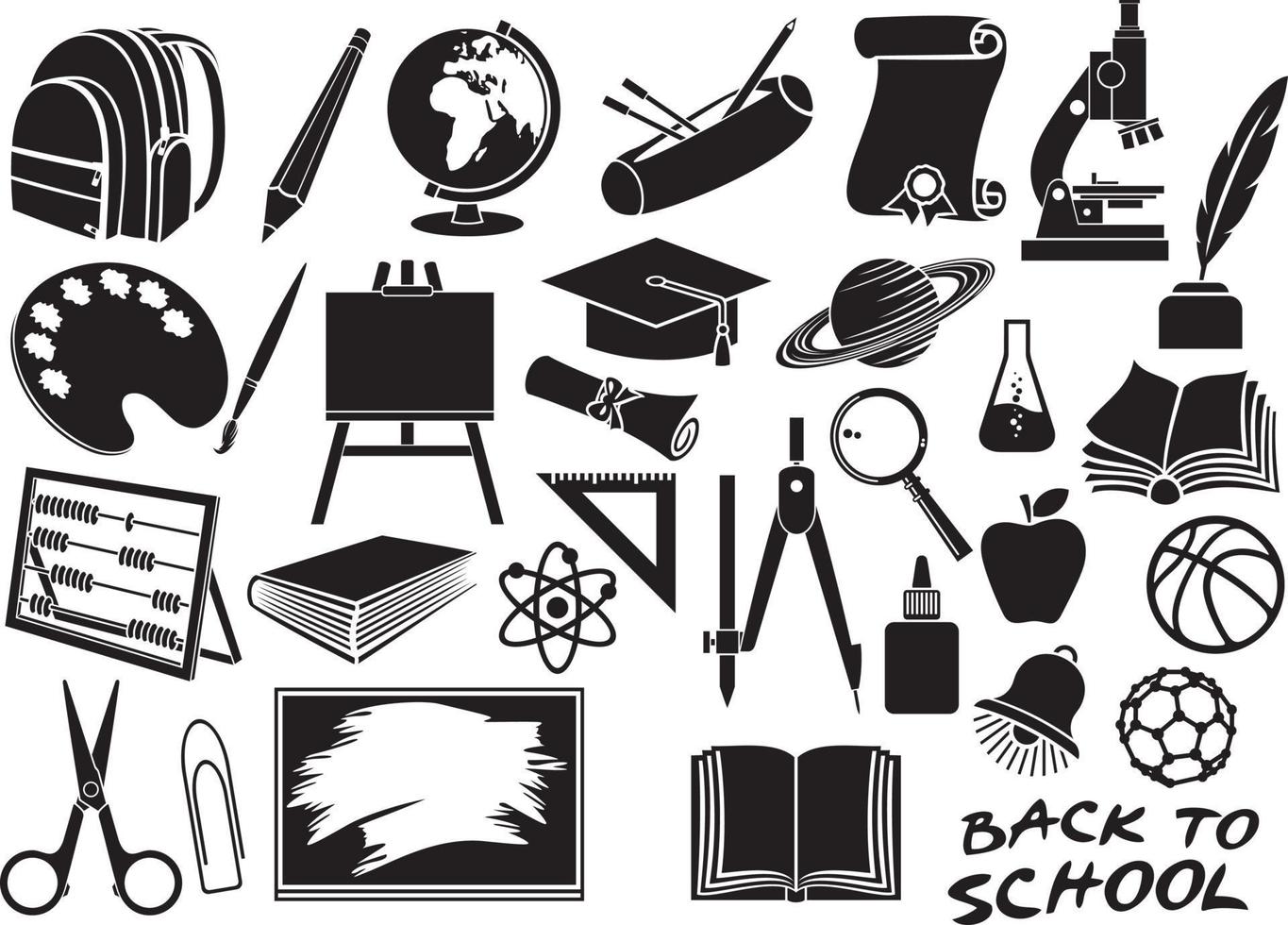 school iconen collectie vector