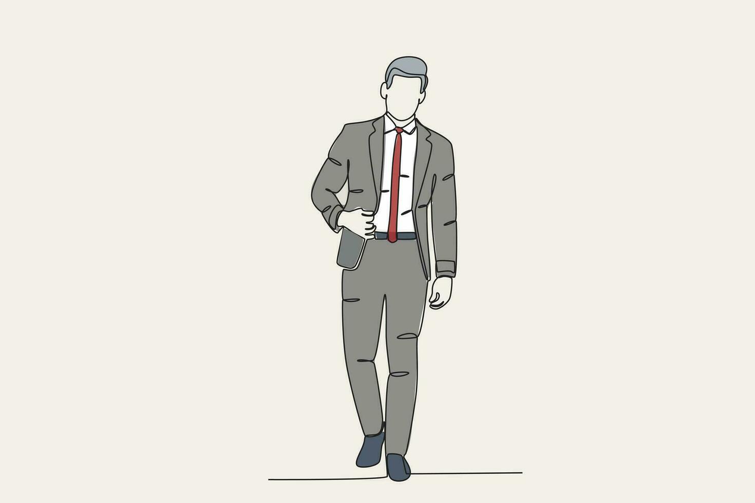 kleur illustratie van een Mens gekleed formeel vector