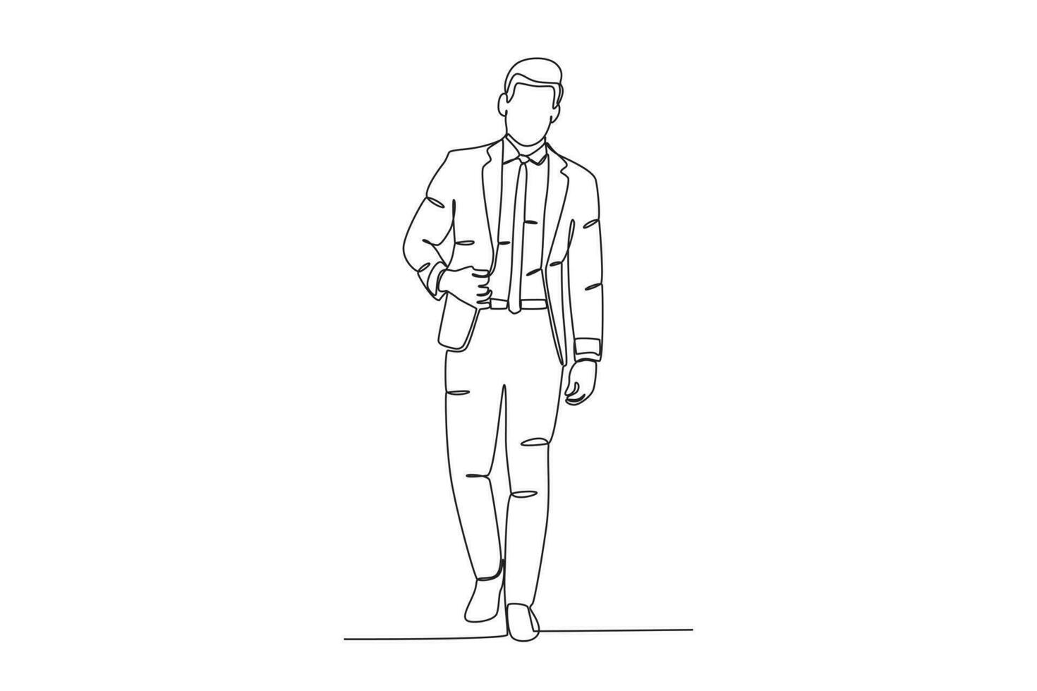een Mens vervelend een pak en stropdas vector
