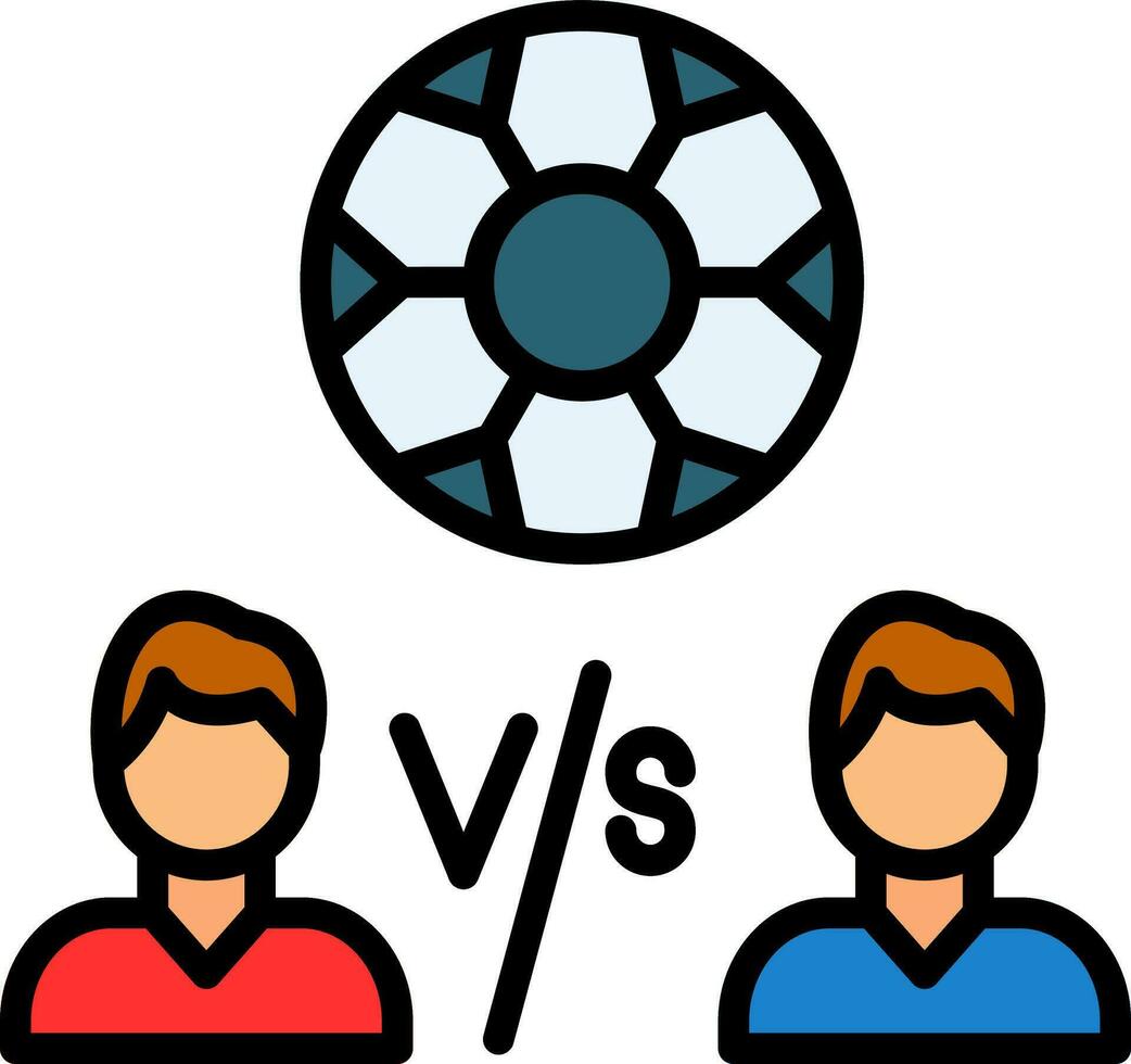 speler versus speler vector icoon ontwerp