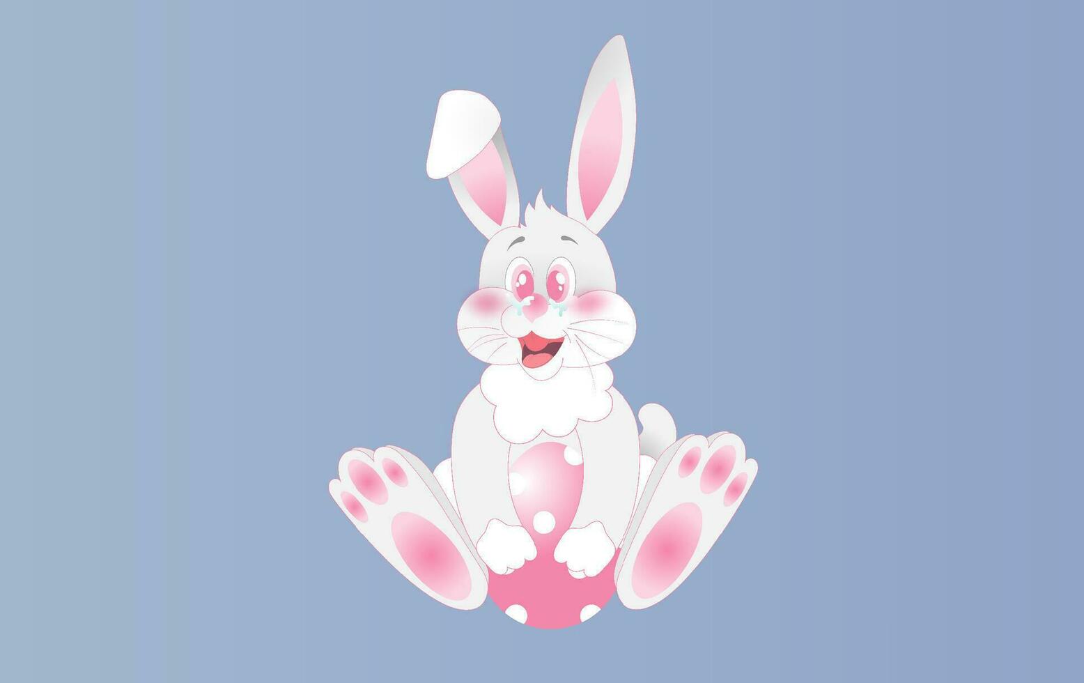 element vakantie voorjaar grappig konijn schattig voor ontwerp.blij Pasen dag eieren groet kaart sjabloon concept.creatief karakter idee kaartvorm kromme dier konijn zittend glimlach.vector illustratie.eps10 vector