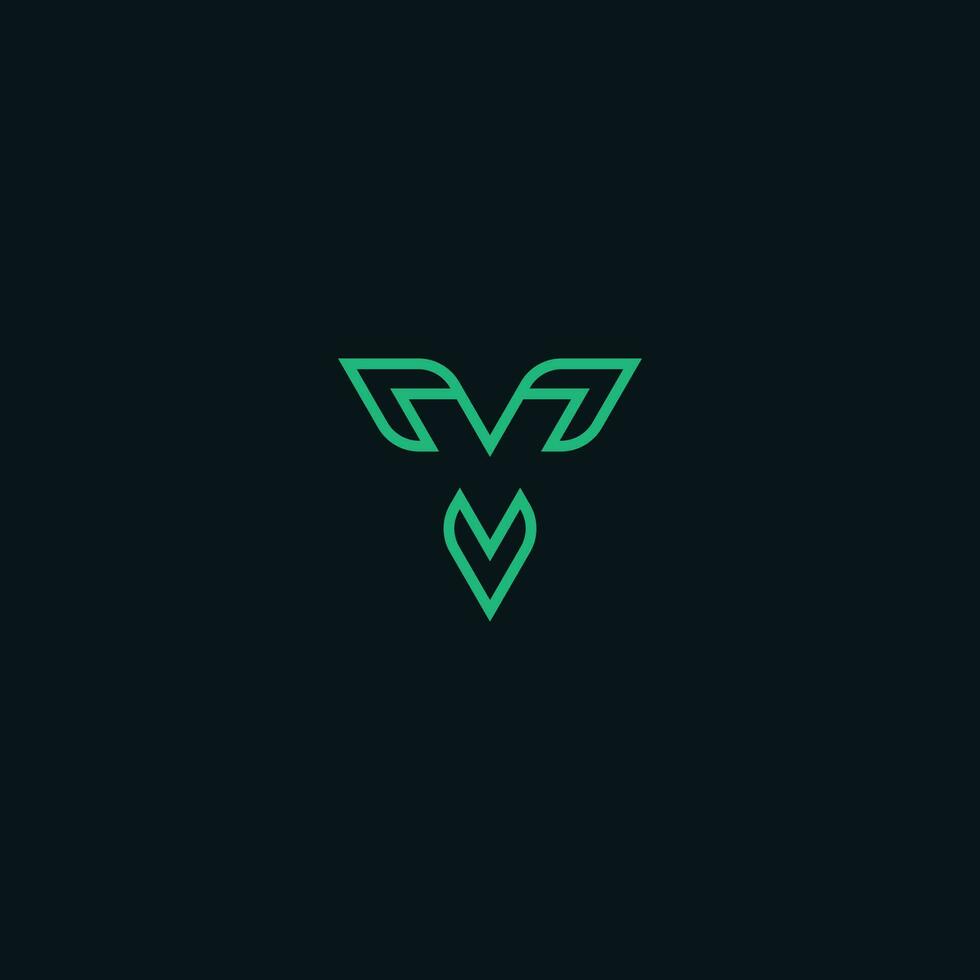 letter v blad logo vector