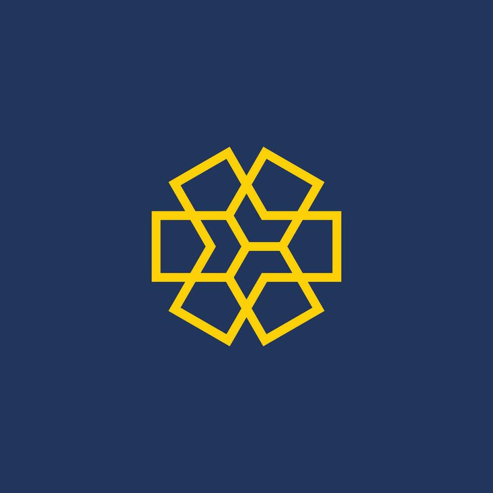 elegant abstract asterisk centrum logo vector