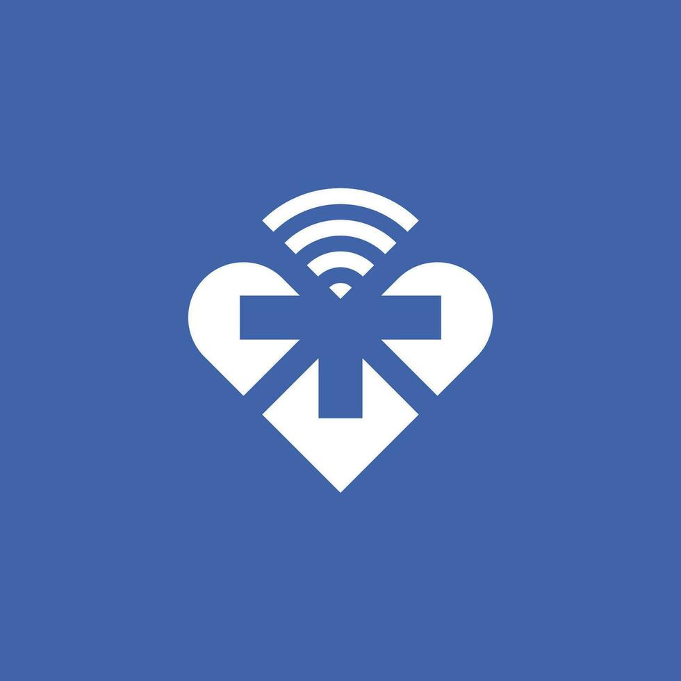 brief t signaal Wifi logo. modern t netwerk monogram vector