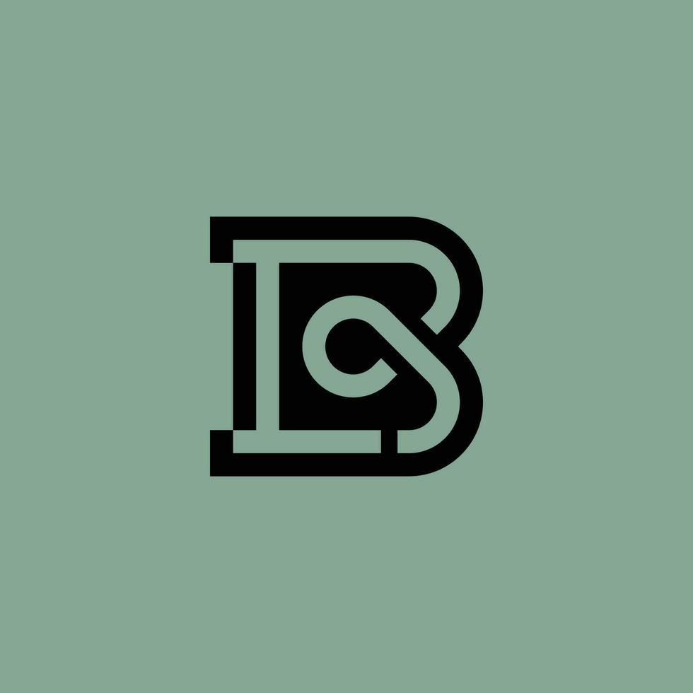 modern eerste brief b en aantal 9 monogram logo vector