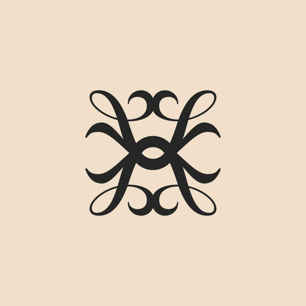 elegant modern tribal patroon oude logo vector