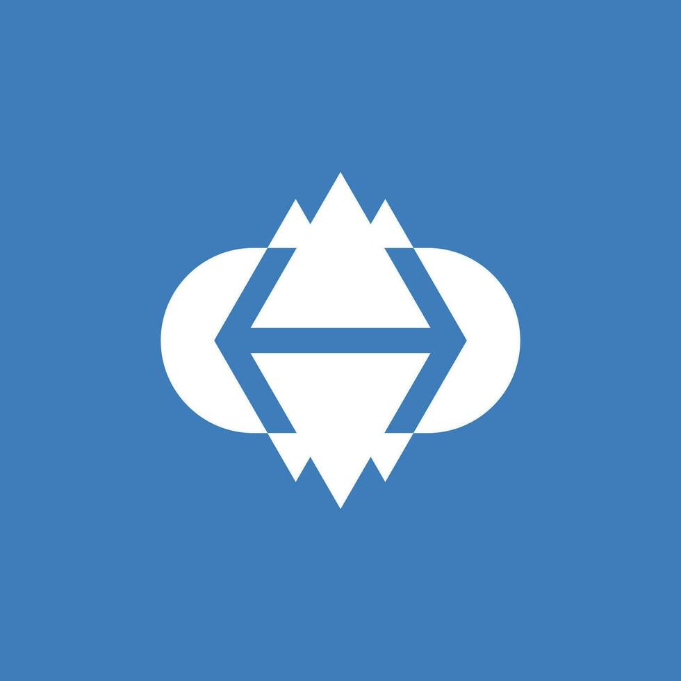 modern berg reflectie pijl logo vector