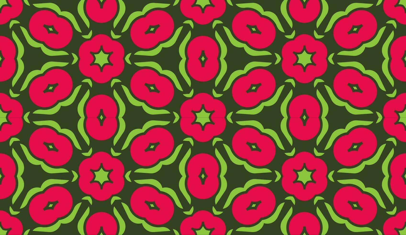 abstract meetkundig rood en groen fruit groenten naadloos patroon vector