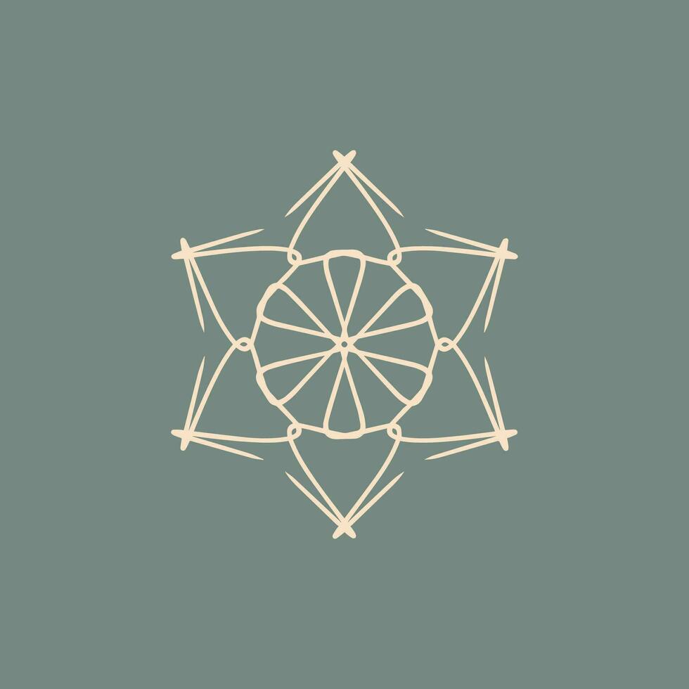 abstract room en salie groen bloemen mandala logo. geschikt voor elegant en luxe sier- symbool vector