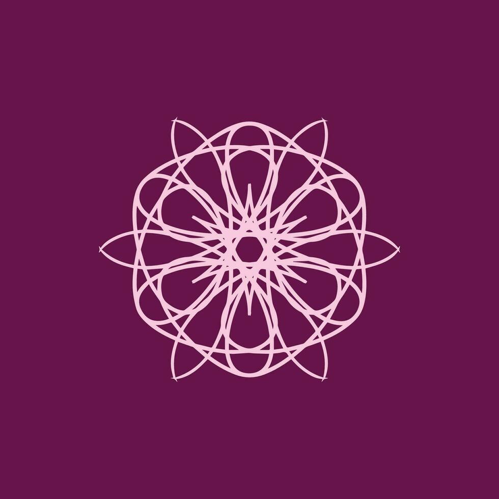 abstract roze en magenta bloemen mandala logo. geschikt voor elegant en luxe sier- symbool vector