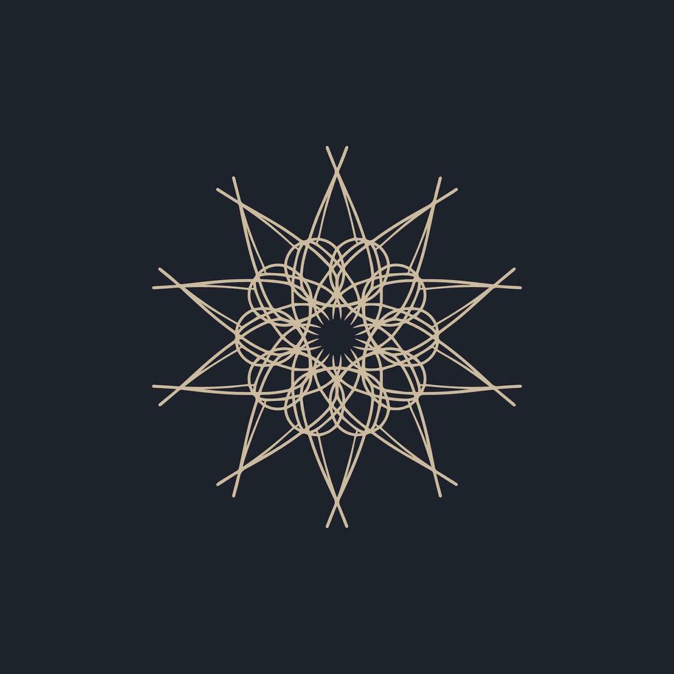 abstract room en donker bruin bloemen mandala logo. geschikt voor elegant en luxe sier- symbool vector