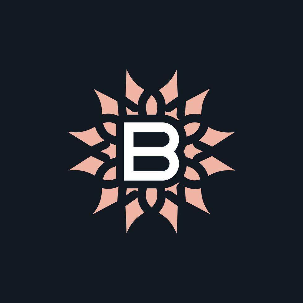 elegant en mooi brief b bloem bloeiend logo vector