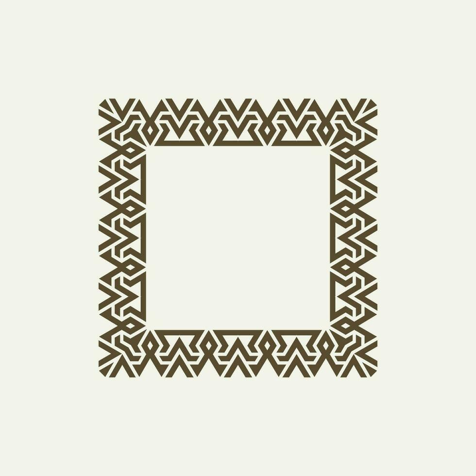 abstract elegant donker bruin plein patroon kader vector