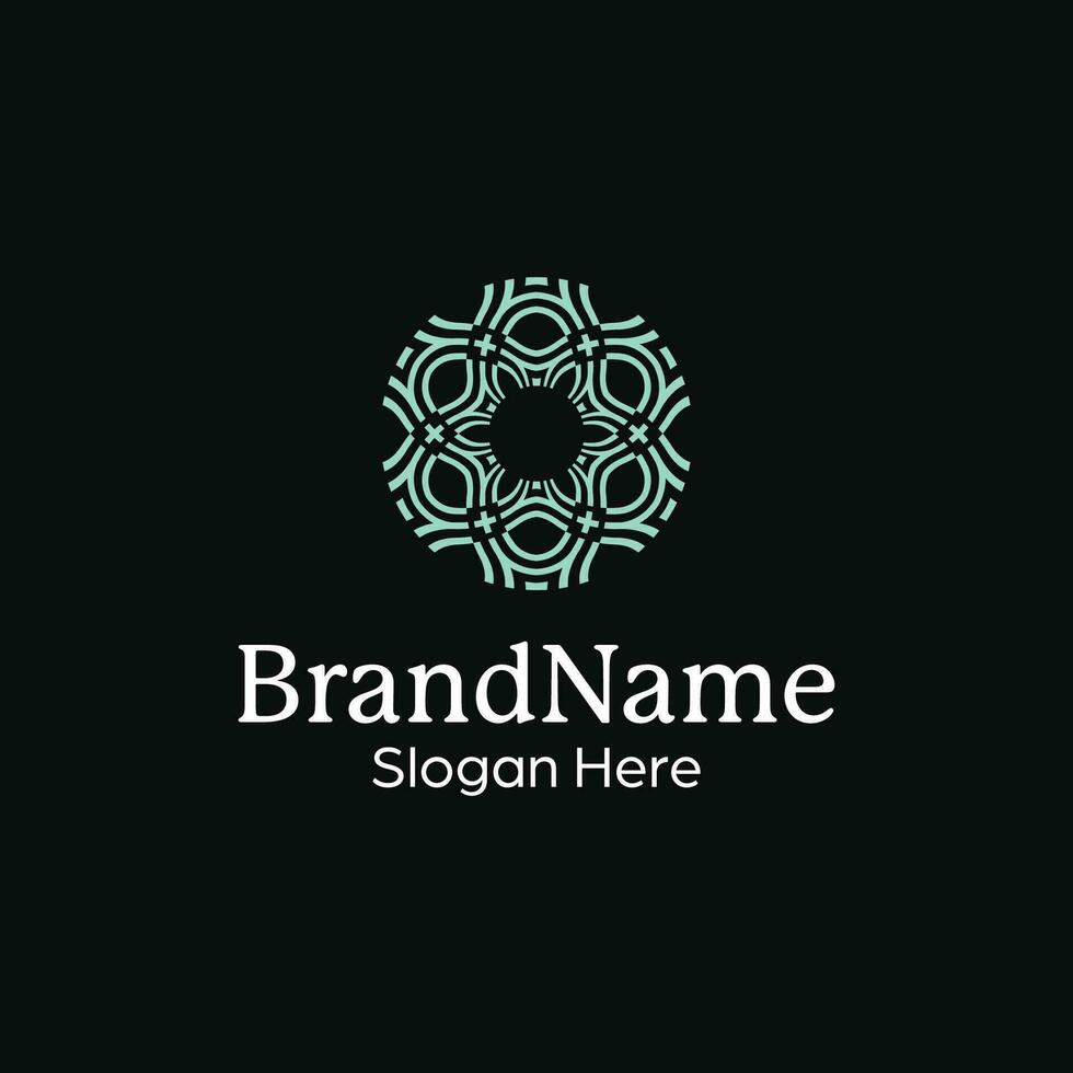 premie en luxe abstract sier- patroon mandala modern logo vector