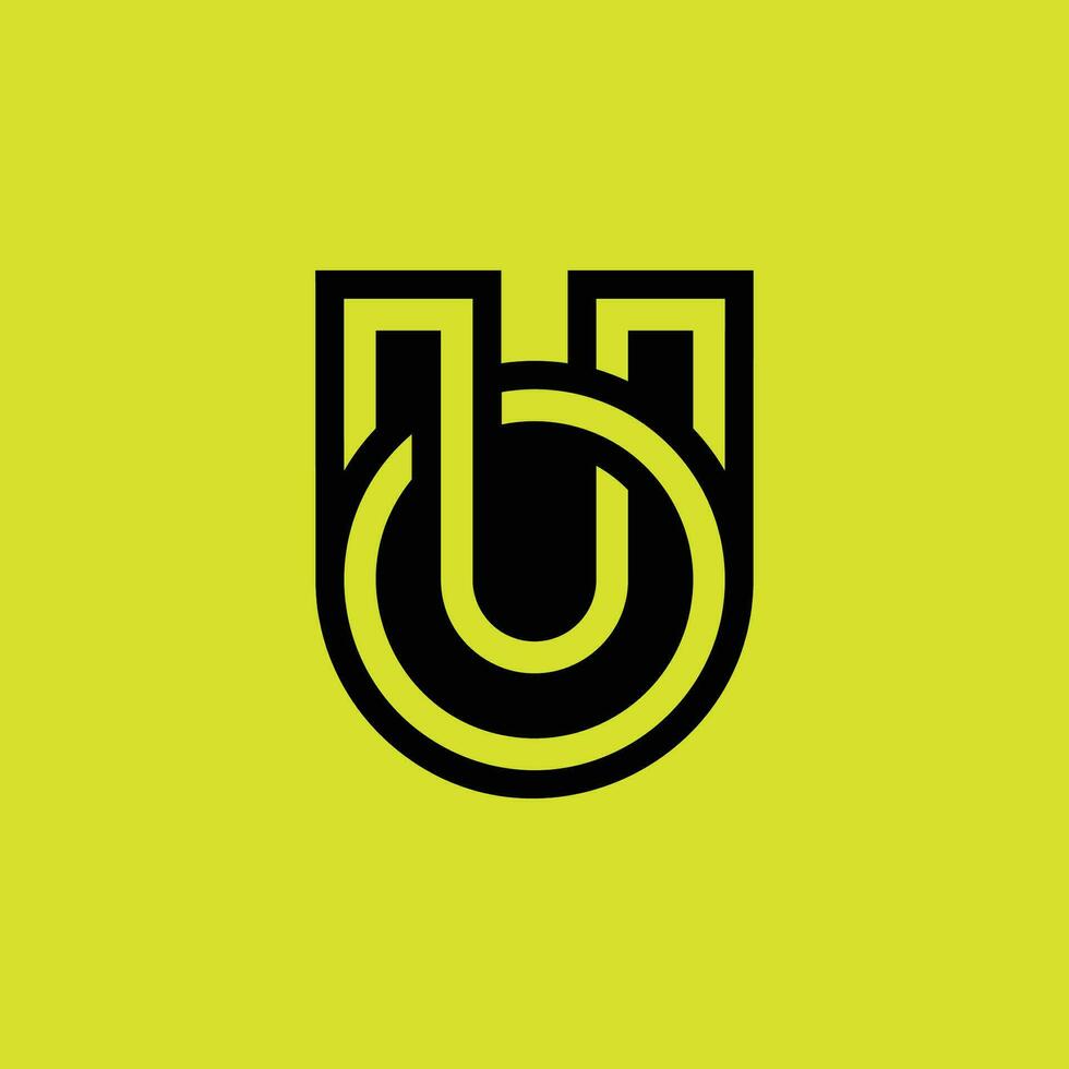 eerste brief uo of ou monogram logo vector