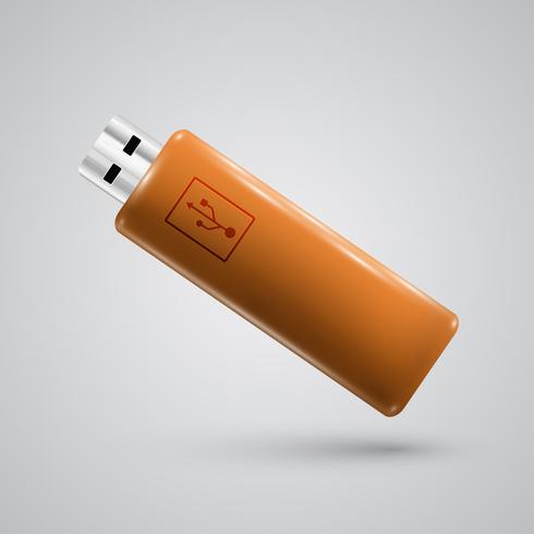 Realistische pendrive, vectorillustratie vector