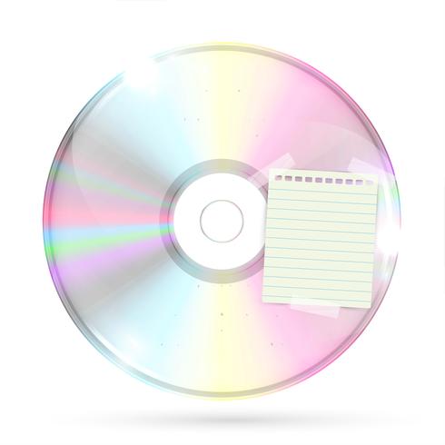 CD / DVD op witte achtergrond, vectorillustratie vector